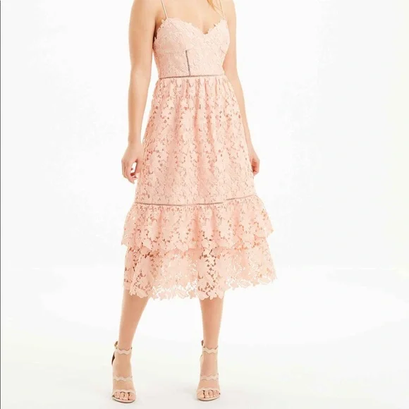 Club Monaco Nanhah pink lace dress 00 NWT